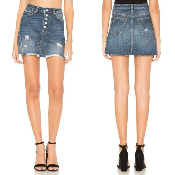 Free People Skirts Free People Denim Aline Mini Skirt Poshmark